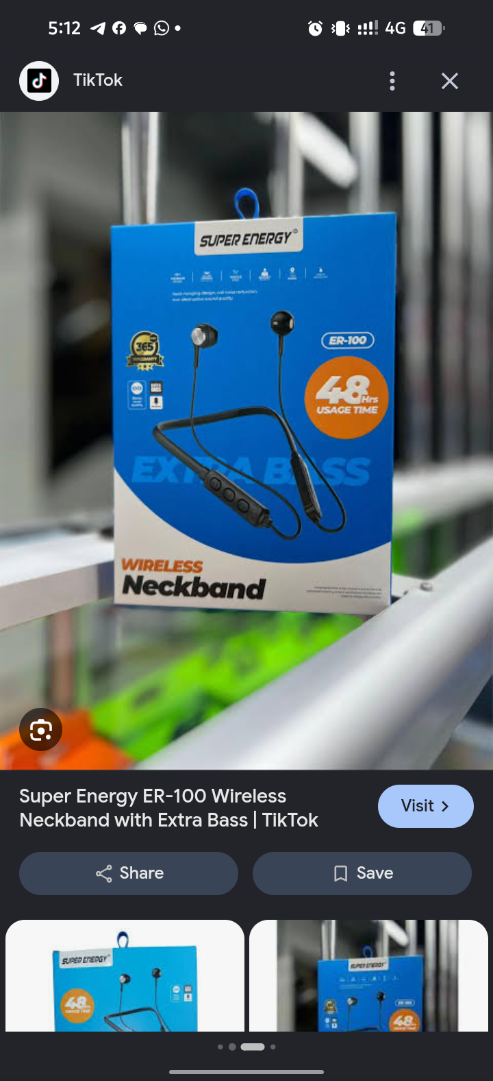 ER-100 Wireless Neckband Earphones